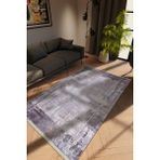 10 Post Online Modern Eskitme Mor Dijital Baskı Halı Kaydırmaz Ince Yıkanabilir - 70 x 170 cm