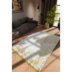 10 Post Online Modern Eskitme Sarı Dijital Baskı Halı Kaydırmaz Ince Yıkanabilir - 70 x 150 cm