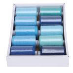 10 Rulo 402 dikiş Iplik Seti, Her Biri 300 Metre, Ev Terzisi Ve el sanatları Için çok Renkli DIY dikiş Iplikleri, Portatif Pagoda Ipliki Acil Durumlar Için Ideal (BLUE)
