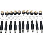 10 Set 2.1mm Dc Power Jak 10 Adet Erkek Fiş + 10 Adet Yuvarlak Dişi Vidalı Soket