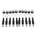 10 Set 2.1mm Dc Power Jak Erkek Fiş Dişi Somunlu Jack Soketi