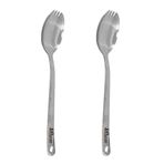 10 STANDARDS Kore Askeri Spork, Paslanmaz Çelik 304 Kaşık, Günlük Ev Kullanımı ve Açık Hava Kampı için Asma Halkalı Çatal, Yürüyüş, Yetişkinler, Çocuklar, Yaşlılar için Balıkçılık - Kore'de Üretilmiştir