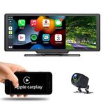 10" Süper HD IPS Dokunmatik Ekran Akıllı Ekran Araba Stereo Ön Kaydedici Dahili 12V-24V Kamyon Van Kablosuz Carplay Android Otomatik Bluetooth 5.0 Handsfree AHD Kamera