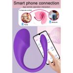 10 Titreşimli Şarjlı Çiftler Için Giyilebilir Telefon Kontrollü Vibratör Mor