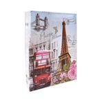 10 x 15 CM 200'lük Renkli Desenli Fotoğraf Albümü kirmizi-mavi