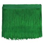 10 Yard Polyester Püsküllü Süs, Asudaro 10 cm Dikiş Püsküllü Kenar Dekoratif Püsküllü Bant Dekoratif Abajurlar Cepler Perdeler Kumaş Püsküllü Mobilya Oyuncak Polyester Püsküllü Koyu Yeşil
