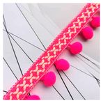10 yarda renkli ponpon şerit, püsküllü şerit, 3 cm, ponpon şeridi, püsküllü şerit, ponpon, püsküllü bant, ponpon bandı, dikiş, el işi, ponpon bandı, dantel, ponpon bandı, kendin yap kostümler,