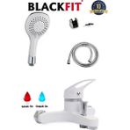 10 Yıl Garantili Mix Beyaz Aç Kapa Çift Su Girişli Banyo Bataryası Ruby Duş Başlığı Set