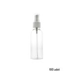 100 Adet 100 Ml Boş Şişe Spreyli Kolonya Şişesi Doldurulabilir Cep Plastik Dezenfektan Parfüm Şişes