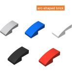 100 Adet 1x2 Moc Yay Şeklinde Tuğla Dıy Klasik Eğitim Eğim Yapı Taşları ile Uyumlu Birleştirir Parçacıklar Oyuncaklar 11477 (Yurt Dışından) - Parçalı Set