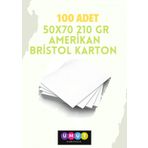 100 Adet 50x70 210 Gr Amerikan Bristol Kağıt Karton Bristol amerikanbristolkarton