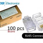 100 Adet Amp RJ45 Konnektör