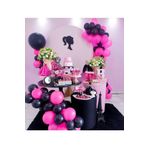 100 Adet Balon (Siyah - Fuşya Karışık)+ 5 mt Balon Zinciri