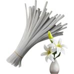 100 Adet Beyaz Şönil, Çiçek Yapımına Uygun Tüylü Tel, 30 cm 6 mm - 50 Adet