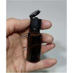 100 Adet Boş Filtop Damlakapaklı Kolonya Şişesi Doldurulabilir Cep Amber Renk Cam Parfüm Şişesi 20Ml 8697431703246