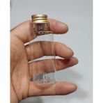 100 Adet Boş Şişe Tıpalı Gold Kapaklı Kolonya Şişesi Doldurulabilir Cep Plastik Parfüm Şişesi 50 Ml