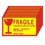 100 adet çıkartma etiketi, nakliye çıkartması, Fragile Attetion Voracht, çıkartma fragile Please Handle With Care Dikkat Kırılabilir etiketler, Fragile Attention Nakliye çıkartması – Paket çıkartması