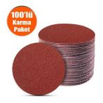 100 Adet Cırt Zımpara Spiral Avuç Taşlama 115 mm (Karma Paket)