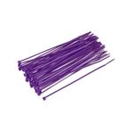 100 adet Kablo Zip Bağları 150mm x 2.5mm Kendinden Kilitli Naylon Kravat Sarar Mor Tek kullanımlık Kilitleme Esnek Kablo Bağı