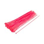 100 adet Kablo Zip Bağları 200mm x 2.5mm Kendinden Kilitli Naylon Kravat Sarar Pembe Tek kullanımlık Kilitleme Esnek kablo bağı