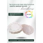 100 Adet Kağıt Dantel Bardak Altlığı Çay Bardağı Altı Sunum Kağıdı I 9 Cm
