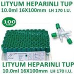 100 Adet Kan Alma Tüpü, Lityum Heparinli Tüp, Yeşil Kapak 10ml 16x100mm, Bd Vacutainer Lithium Hepar