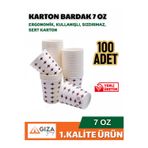 100 Adet Karton Bardak 7oz Sert Sızdırmaz