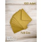 100 Adet Kraft Renkli Küçük Zarf 7x9 - Tek Seçenek