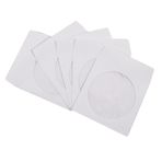 100 adet Maxtek Premium kalın, beyaz kağıt CD DVD kılıfları zarf ile pencere Cut out ve kapak, 100 g ağır ağırlık. 1-Pack FBA_MS-SLV100G-MX