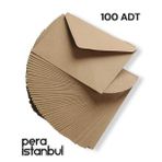100 Adet Mektup Zarfı 13x18cm 100gr. Kraft