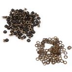 100 Adet Metal Pirinç Kuşgözü Yuvarlak Kuşgözü Takoz Demir Scrapbooking Kart Yapımı Için Yıkayıcılar Ile Deri El Sanatları Ayakkabı Elbise Kağıt El Sanatları Deri El Sanatları DIY (5mm)
