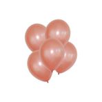 100 Adet Metalik Sedefli Renkli Balon,-+5 M. Balon ZİNCIRI+100LU Balon Bandı - Rose Gold