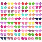 100 adet mini saç tokası, BetterJonny plastik çiçekler, mini saç klipsi, inciler, renkli inciler, saç boncukları, klips, küçük, çocuklar, kız çocukları ve kadınlar için