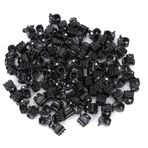 100 adet mini saç tokası, siyah plastik, şık çam klipsi, kaymaz saç tokası, kelepçeler, küçük saç tacı, pens, kız ve kadınlar için