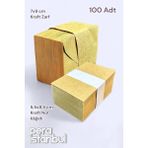 100 Adet Mini Zarf 70MMX90MM Kraft Zarf Hediye Doğum Günü Dilekleri Zarfı Kraft Not Kartlı - Renkli - Tek Seçenek