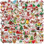 100 Adet Noel Çıkartmaları Sevimli Noel Baba Kardan Adam Noel Çıkartmaları Su Şişeleri için Su Geçirmez Vinil Çıkartmalar Dizüstü Kaykay Bagaj Bilgisayar Çıkartmaları Gençler Kızlar Çocuklar için