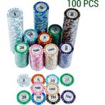 100 Adet Poker Fişi Poker Oyunları Aksesuarları Dijital Fişler (Yurt Dışından)