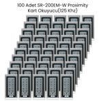 100 Adet SARKEY SR-200 EM-W Metal, Dış Ortam (IP68), Stand Alone, Şifreli, Proxmty Kart Okuyucu (125 Khz)
