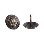 100 adet Vintage Döşemelik Çiviler Bronz Metal Etiket Mobilya Kanepe Ayakkabı Kapı Dekoratif Tack Stud (Yeşil 16 x 15 mm)