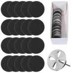 100 Adet Zımpara Diski Pedikür Seti 240 Grit Feet 25 mm Metal Uçlu Yedek Zımpara Kağıdı Diski Ayak Tırnak Frezesi Başlıkları Elektrikli Nasır Manikür için Tırnak Freze Uçları
