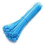 100 adet/takım kendinden kilitlemeli plastik naylon kravat 3x150mm mavi sabitleme kayışı kablo bağı kablosu Zip kravat sabitleme halkası Zip sarar kayış kravat