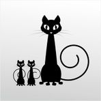 100 cm Aile Kedisi Folyo Sticker