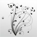 100 cm Çiçek Desen Folyo Sticker