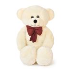 100 cm Dev Pelüş,Papyonlu Ayı,Peluş,Yumuşak ve Sevimli Büyük Boy Oyuncak,Sarılmalık,Papyonlu Ayıcık,Sevgiliye Hediye Ayıcık,Dev Ayı,Büyük Boy (Krem)