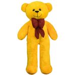 100 cm Dev Pelüş,Papyonlu Ayı,Peluş,Yumuşak ve Sevimli Büyük Boy,Sarılmalık Ayı,Papyonlu Ayıcık,Sevgiliye Hediye Ayıcık (Sarı)