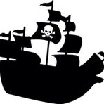 100 cm Korsan Gemisi Folyo Sticker