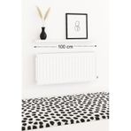 100 cm Mat Beyaz Mdf Petek Üstü Raf Gizli Montaj Ahşap Duvar Rafı