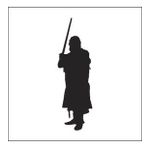 100 cm Savaşçı Folyo Sticker