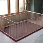 100 cm x 150 cm yükseklik 53 cm sık aralıklı ahşap köpek çiti