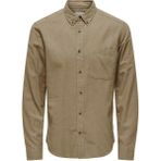 %100 Cotton Erkek Gömlek - Kahverengi